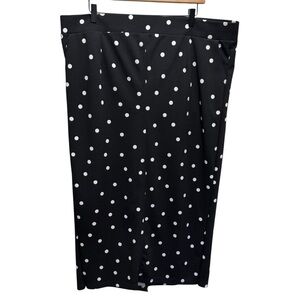 Cleo Black & White Polka Dot Maxi Skirt Pockets Size XXL
